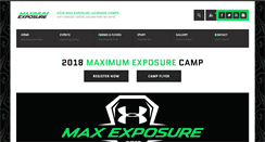 Desktop Screenshot of maxexposurelacrosse.com